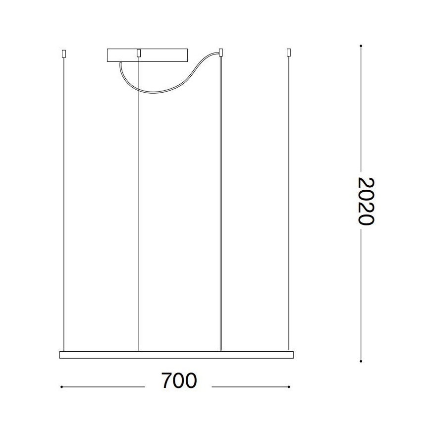 Ideal Lux - Candeeiro suspenso LED ORACLE SLIM LED/41W/230V 3000K 70x70 cm branco