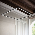 Ideal Lux - Candeeiro suspenso LED ORACLE SLIM LED/41W/230V 3000K 70x70 cm preto
