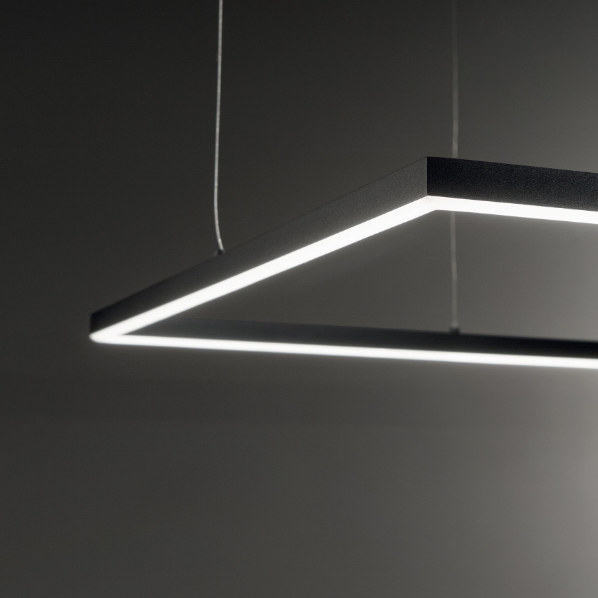 Ideal Lux - Candeeiro suspenso LED ORACLE SLIM LED/41W/230V 3000K 70x70 cm preto