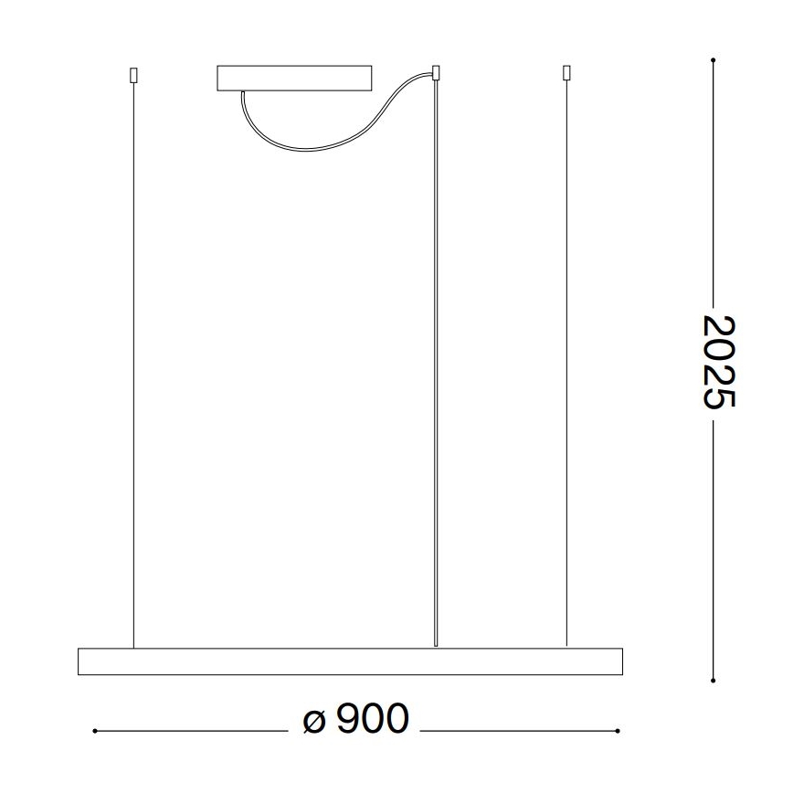 Ideal Lux - Candeeiro suspenso LED com regulação ORACLE SLIM LED/43W/230V 3000K diâmetro 90 cm branco
