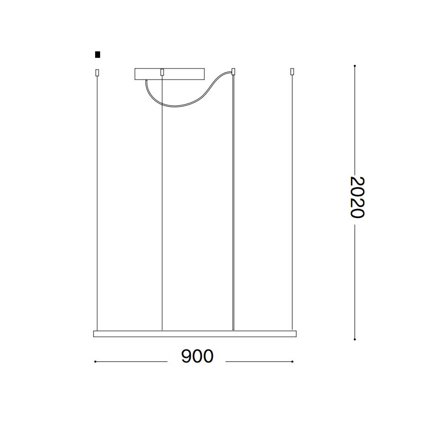 Ideal Lux - Candeeiro suspenso LED ORACLE SLIM LED/53W/230V 3000K 90x90 cm branco