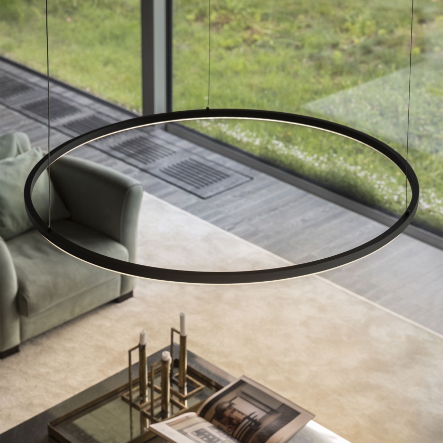 Ideal Lux - Candeeiro suspenso LED ORACLE SLIM LED/55W/230V 4000K diâmetro 90 cm preto