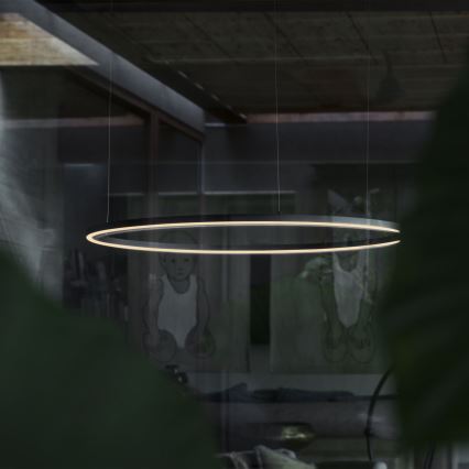 Ideal Lux - Candeeiro suspenso LED ORACLE SLIM LED/55W/230V 4000K diâmetro 90 cm preto