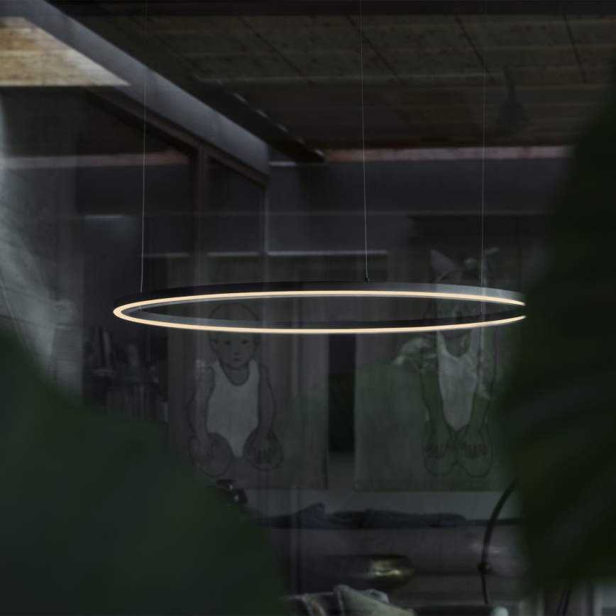 Ideal Lux - Candeeiro suspenso LED ORACLE SLIM LED/55W/230V 4000K diâmetro 90 cm preto