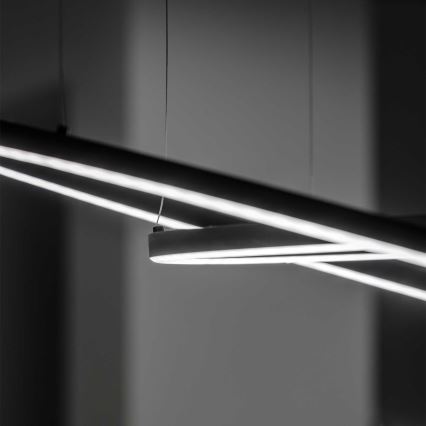 Ideal Lux - Candeeiro suspenso LED ORACLE SLIM LED/55W/230V 4000K diâmetro 90 cm preto