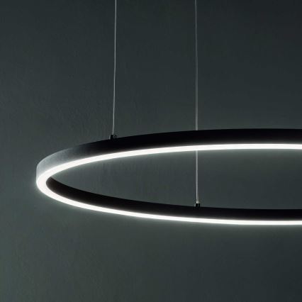 Ideal Lux - Candeeiro suspenso LED ORACLE SLIM LED/55W/230V 4000K diâmetro 90 cm preto