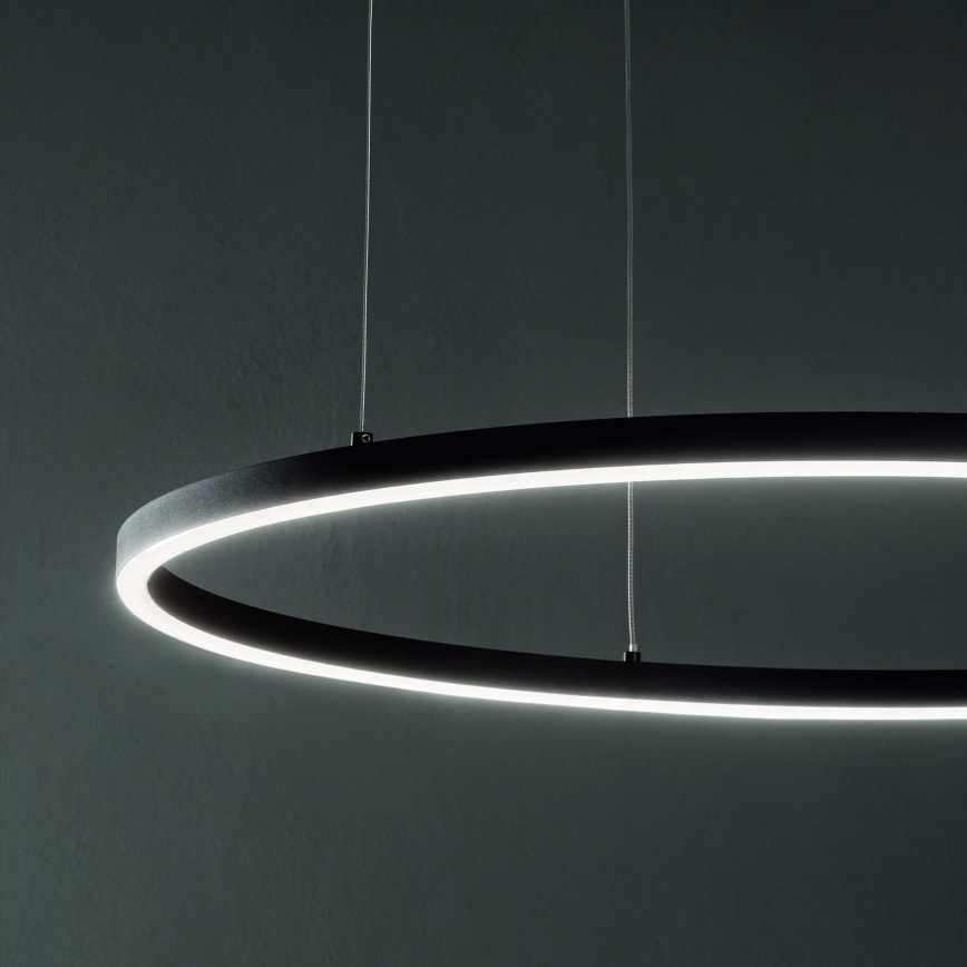 Ideal Lux - Candeeiro suspenso LED ORACLE SLIM LED/55W/230V 4000K diâmetro 90 cm preto