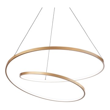 Ideal Lux - Candeeiro suspenso LED OZ LED/52W/230V diâmetro 80 cm CRI 90 dourado