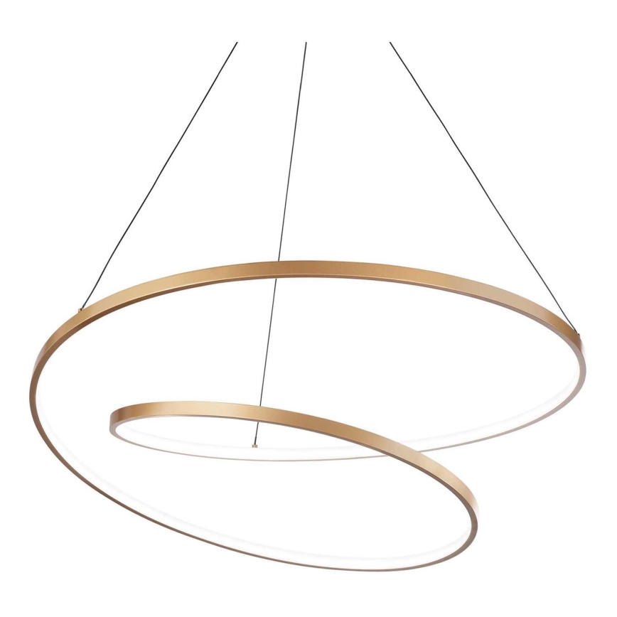 Ideal Lux - Candeeiro suspenso LED OZ LED/52W/230V diâmetro 80 cm CRI 90 dourado
