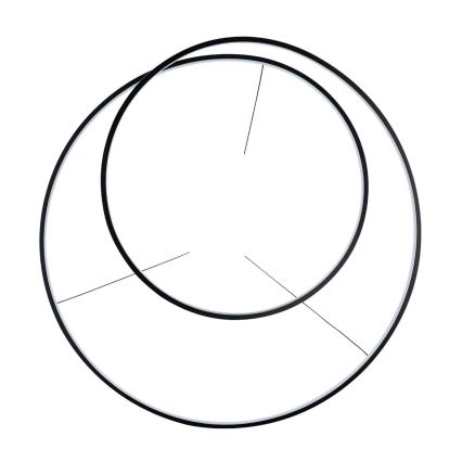 Ideal Lux - Candeeiro suspenso LED OZ LED/52W/230V diâmetro 80 cm CRI 90 preto