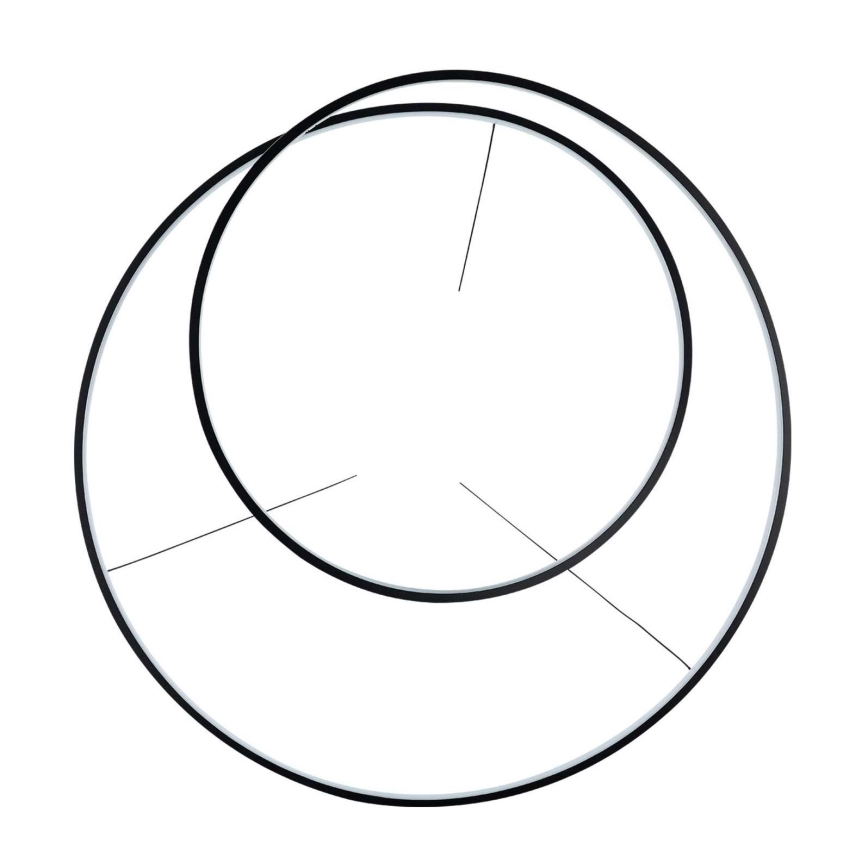 Ideal Lux - Candeeiro suspenso LED OZ LED/52W/230V diâmetro 80 cm CRI 90 preto