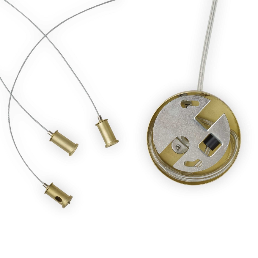 Ideal Lux - Candeeiro suspenso LED PERLAGE 11xG9/3W/230V diâmetro 73 cm dourado/branco