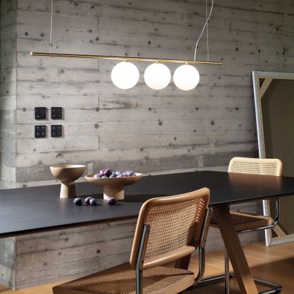 Ideal Lux - Candeeiro suspenso LED PERLINE 3xG9/3W/230V dourado