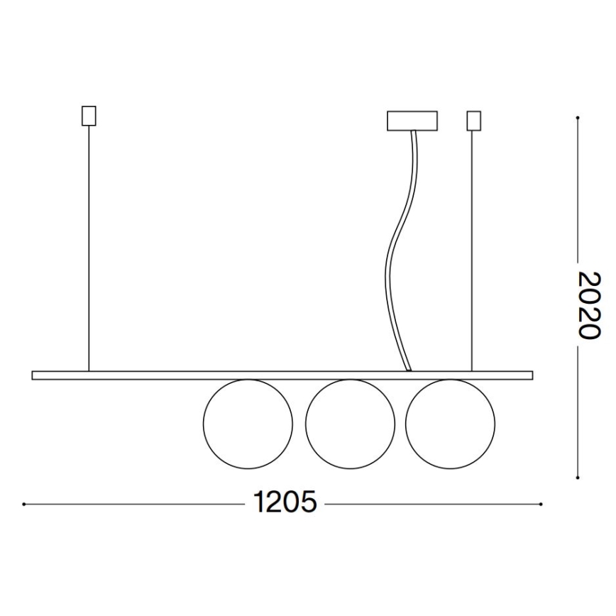 Ideal Lux - Candeeiro suspenso LED PERLINE 3xG9/3W/230V dourado