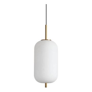 Ideal Lux - Candeeiro suspenso LED UMILE LED/20W/230V diâmetro 22 cm CRI 90 latão/branco