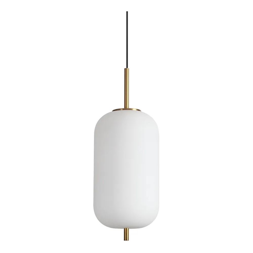 Ideal Lux - Candeeiro suspenso LED UMILE LED/20W/230V diâmetro 22 cm CRI 90 latão/branco