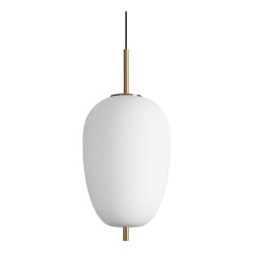 Ideal Lux - Candeeiro suspenso LED UMILE LED/20W/230V diâmetro 27 cm CRI 90 latão/branco