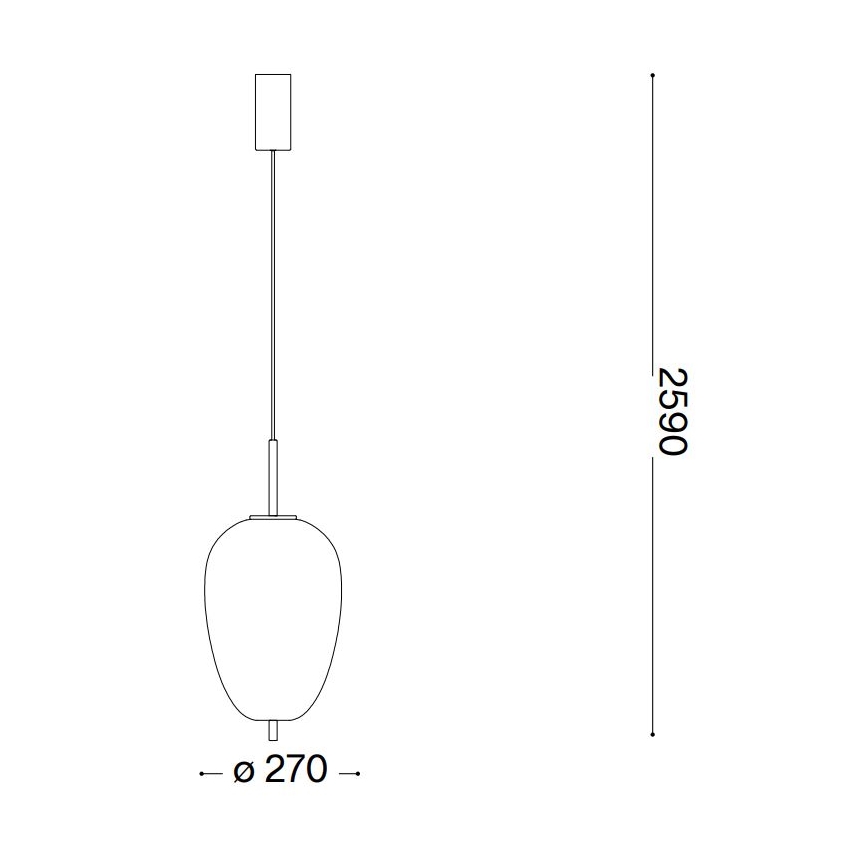 Ideal Lux - Candeeiro suspenso LED UMILE LED/20W/230V diâmetro 27 cm CRI 90 latão/branco