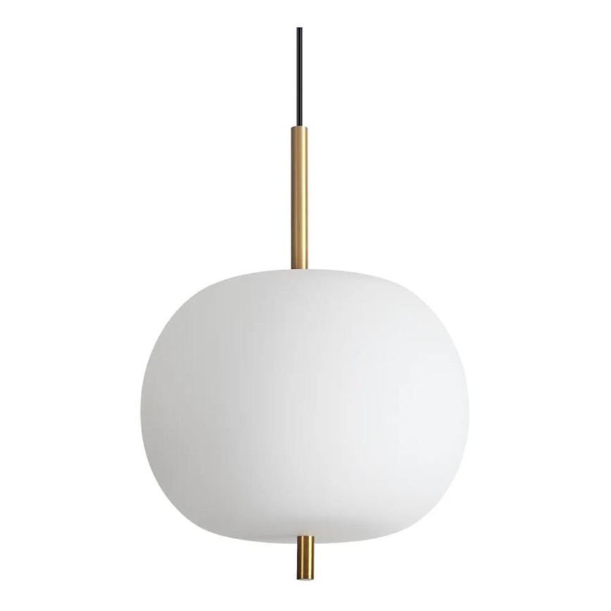 Ideal Lux - Candeeiro suspenso LED UMILE LED/20W/230V diâmetro 30 cm CRI 90 latão/branco