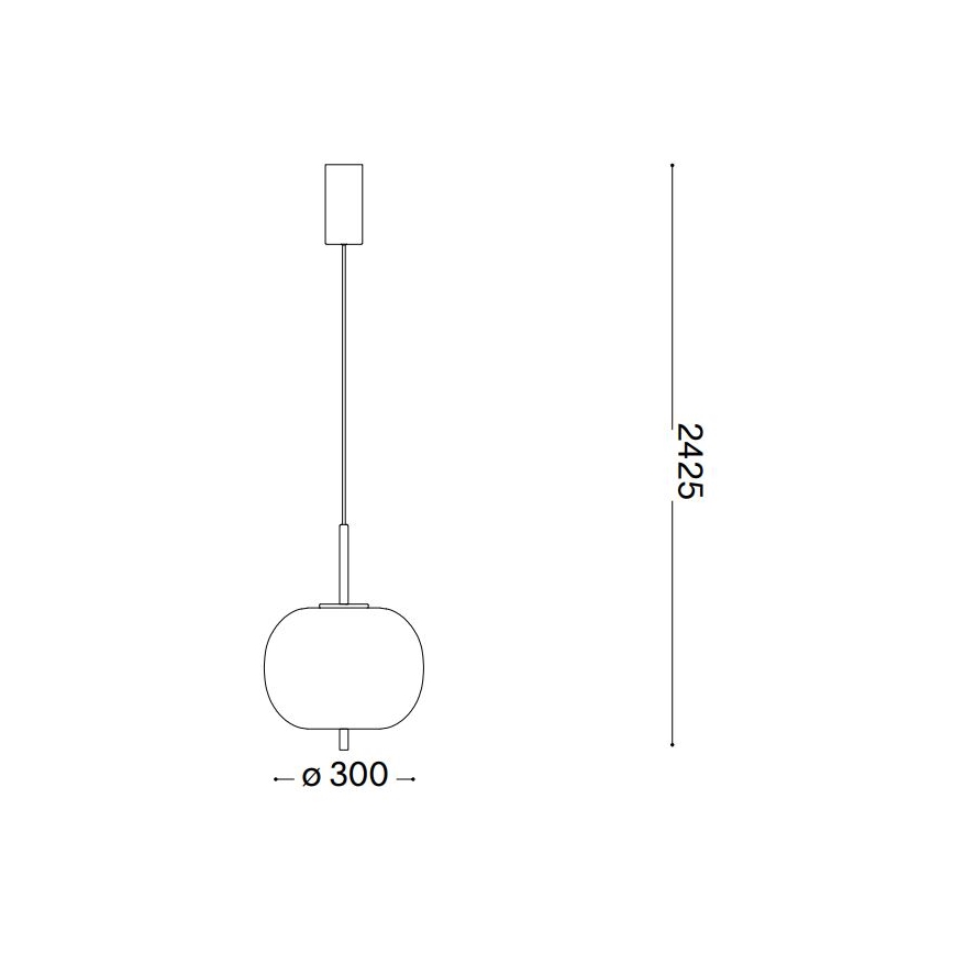 Ideal Lux - Candeeiro suspenso LED UMILE LED/20W/230V diâmetro 30 cm CRI 90 latão/branco