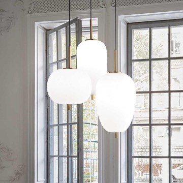 Ideal Lux - Candeeiro suspenso LED UMILE LED/55W/230V diâmetro 60 cm CRI 90 latão/branco