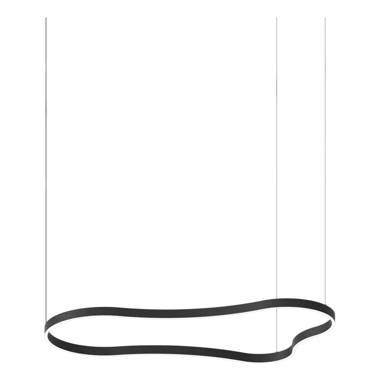 Ideal Lux - Candeeiro suspenso LED WAVES LED/54W/230V CRI 90 preto
