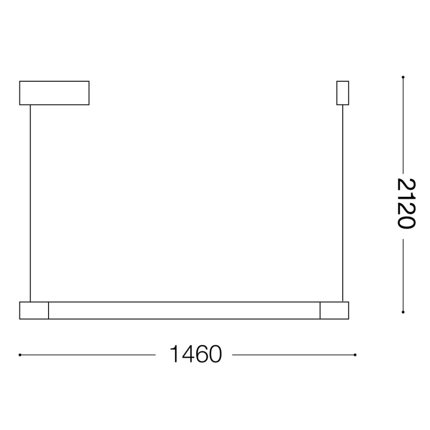 Ideal Lux - Candeeiro suspenso LED YOKO LED/17W/230V CRI 90 preto