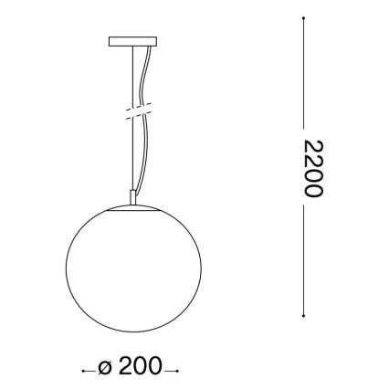 Ideal Lux - Candeeiro suspenso MAPA 1xE27/42W/230V diâmetro 20 cm cinzento/fumado