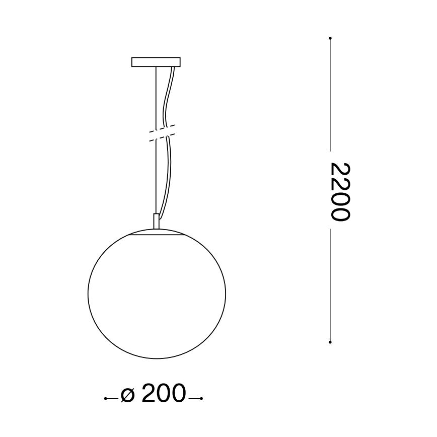 Ideal Lux - Candeeiro suspenso MAPA 1xE27/42W/230V diâmetro 20 cm cinzento/fumado