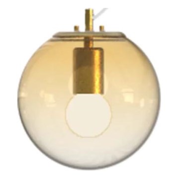Ideal Lux - Candeeiro suspenso MAPA 1xE27/42W/230V diâmetro 20 cm dourado/fumado