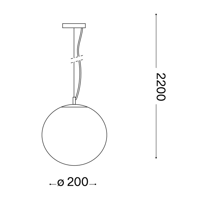 Ideal Lux - Candeeiro suspenso MAPA 1xE27/42W/230V diâmetro 20 cm dourado/fumado
