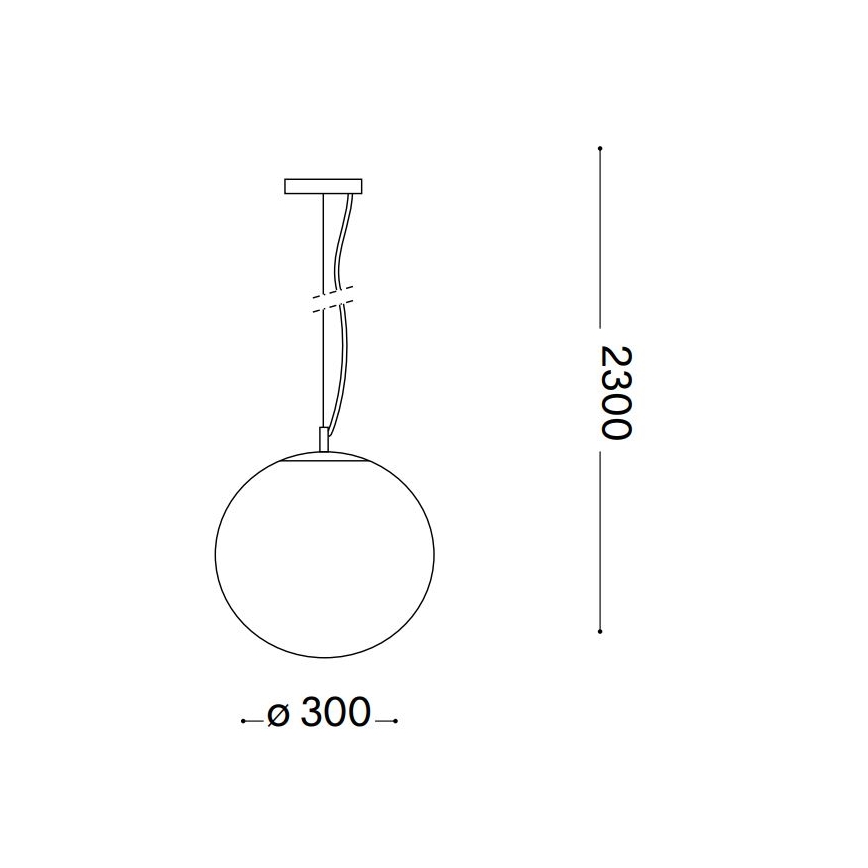 Ideal Lux - Candeeiro suspenso MAPA 1xE27/42W/230V diâmetro 30 cm dourado/fumado