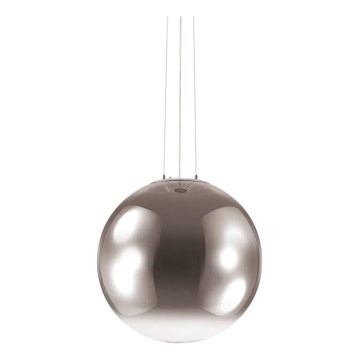 Ideal Lux - Candeeiro suspenso MAPA 1xE27/42W/230V diâmetro 50 cm cinzento/fumado