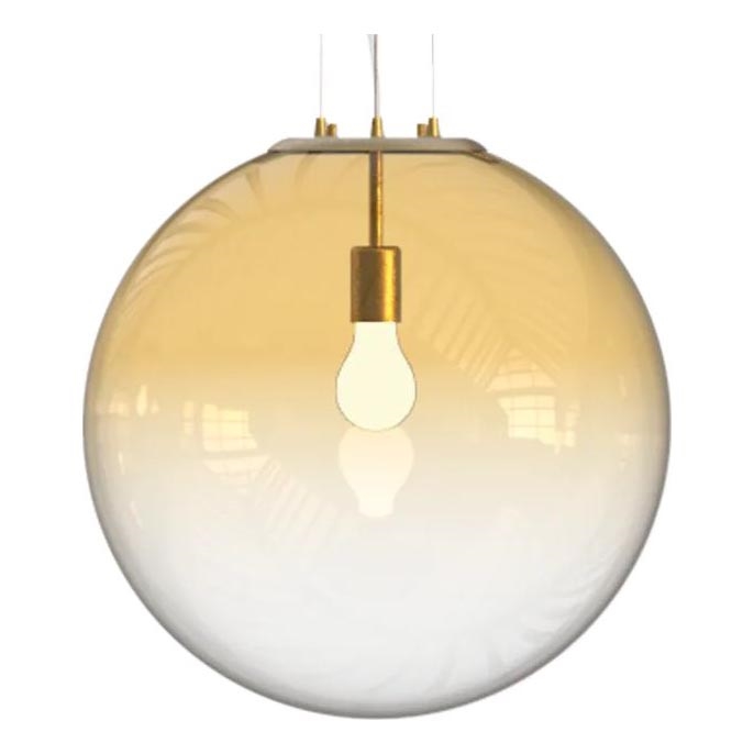 Ideal Lux - Candeeiro suspenso MAPA 1xE27/42W/230V diâmetro 50 cm dourado/fumado