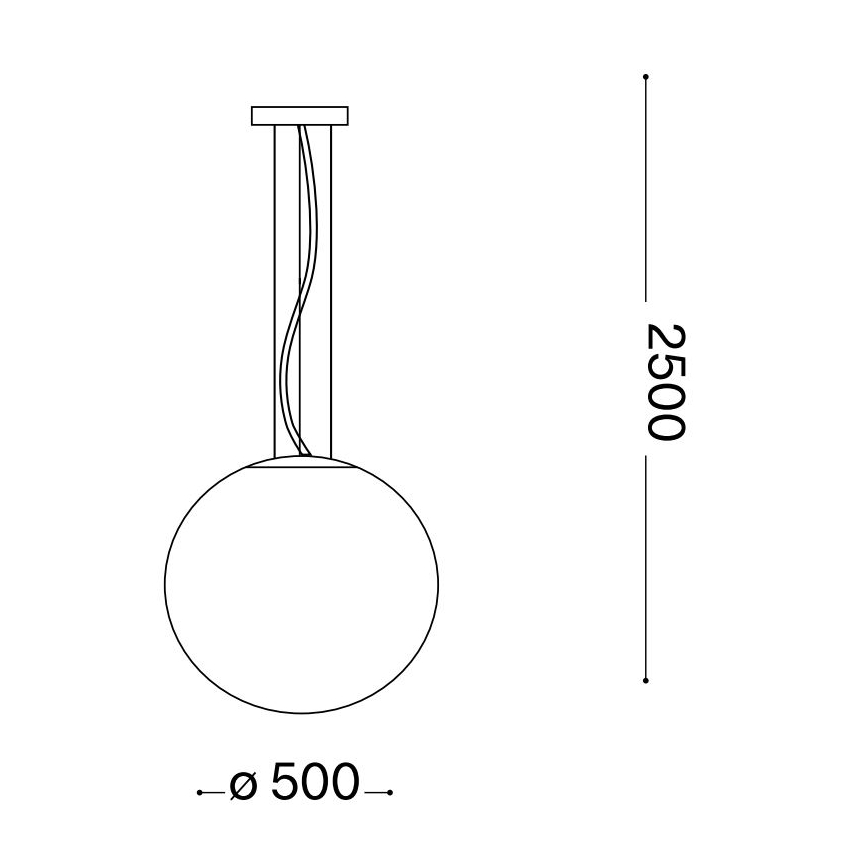 Ideal Lux - Candeeiro suspenso MAPA 1xE27/42W/230V diâmetro 50 cm dourado/fumado