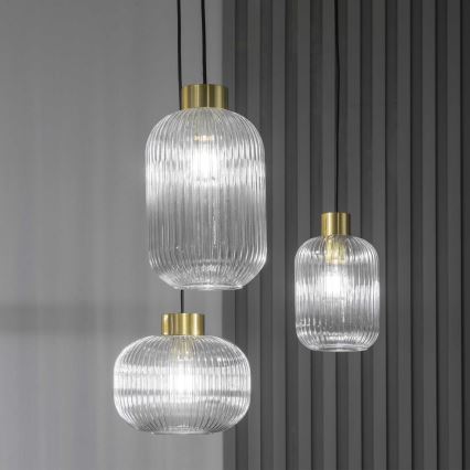 Ideal Lux - Candeeiro suspenso MINT 1xE27/60W/230V diâmetro 24 cm transparente