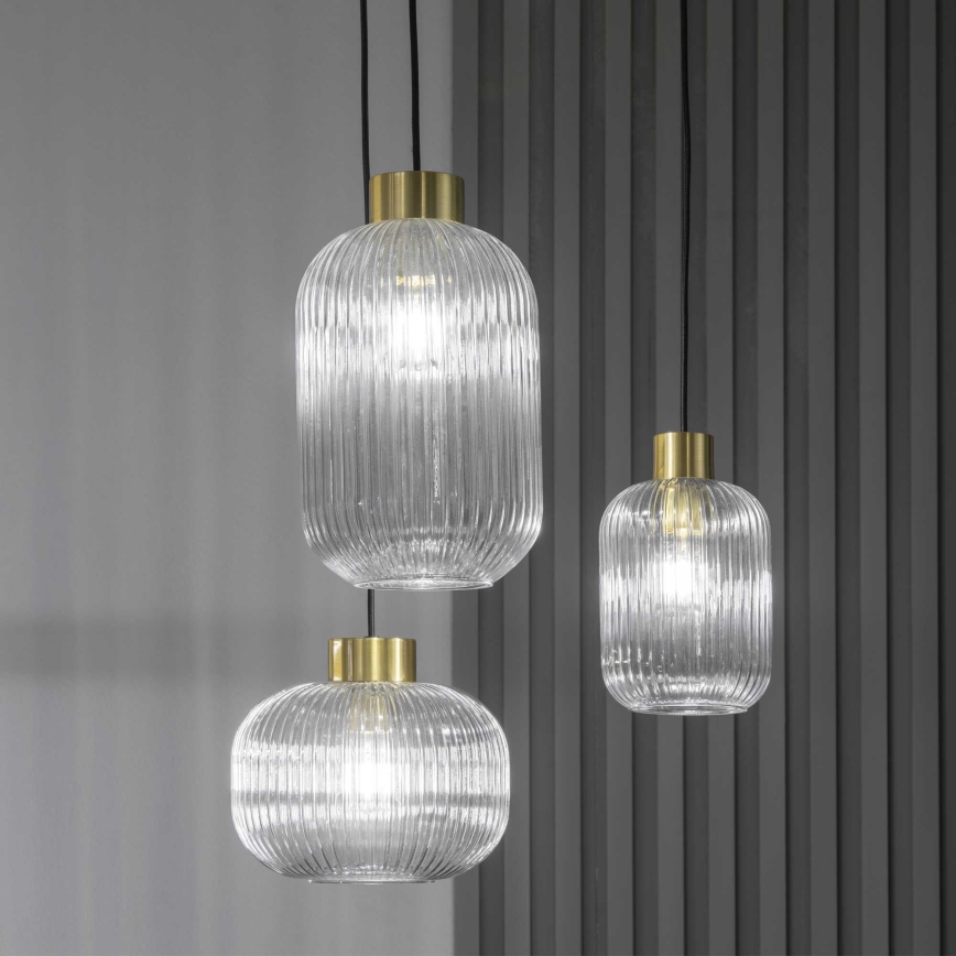 Ideal Lux - Candeeiro suspenso MINT 1xE27/60W/230V diâmetro 24 cm transparente