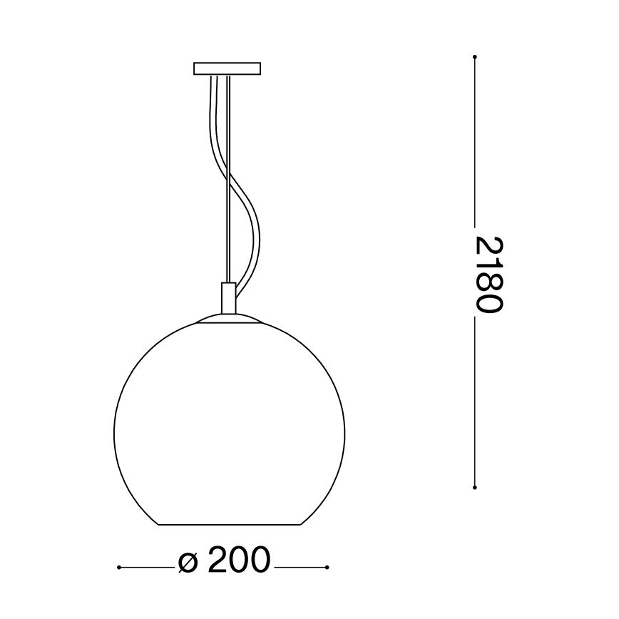 Ideal Lux - Candeeiro suspenso NEMO 1xE27/42W/230V diâmetro 20 cm bege