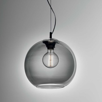 Ideal Lux - Candeeiro suspenso NEMO 1xE27/42W/230V diâmetro 30 cm fumado