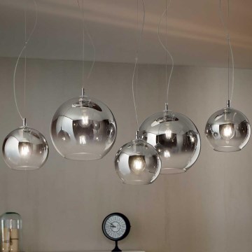 Ideal Lux - Candeeiro suspenso NEMO PLUS 5xE27/42W/230V fumado