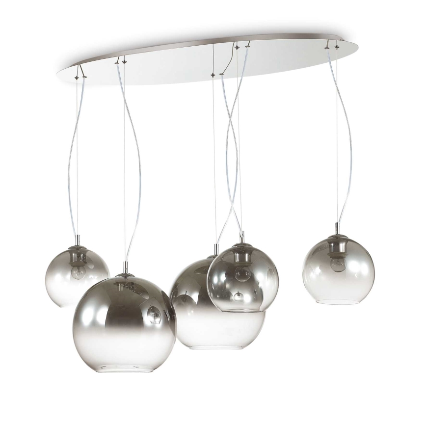 Ideal Lux - Candeeiro suspenso NEMO PLUS 5xE27/42W/230V fumado