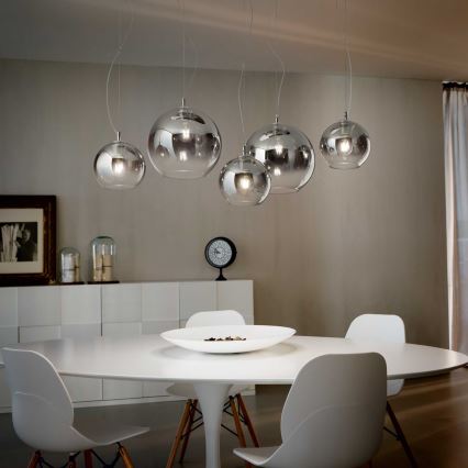 Ideal Lux - Candeeiro suspenso NEMO PLUS 5xE27/42W/230V fumado