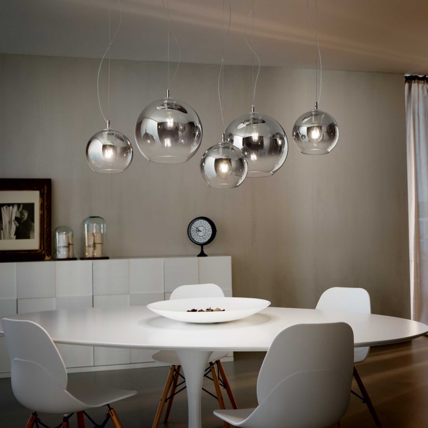 Ideal Lux - Candeeiro suspenso NEMO PLUS 5xE27/42W/230V fumado