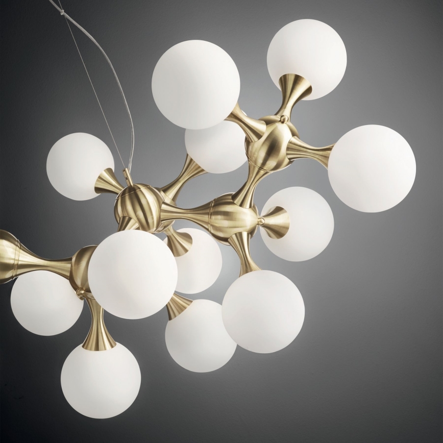 Ideal Lux - Candeeiro suspenso NODI 15xE14/28W/230V latão