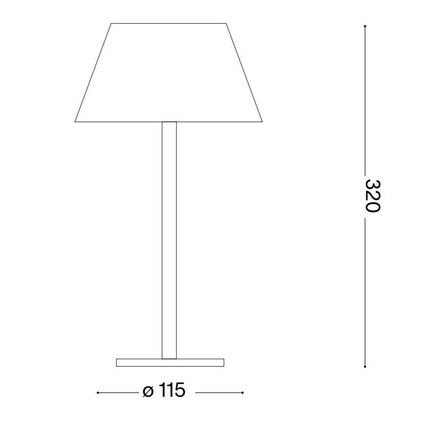 Ideal Lux - LED Regulação táctil exterior candeeiro PURE LED/1,5W/3,7V 2200 mAh CRI 90 IP54 castanho