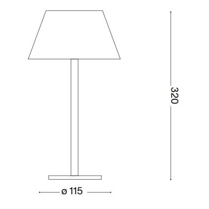 Ideal Lux - LED Regulação táctil exterior candeeiro PURE LED/1,5W/3,7V 2200 mAh CRI 90 IP54 preto