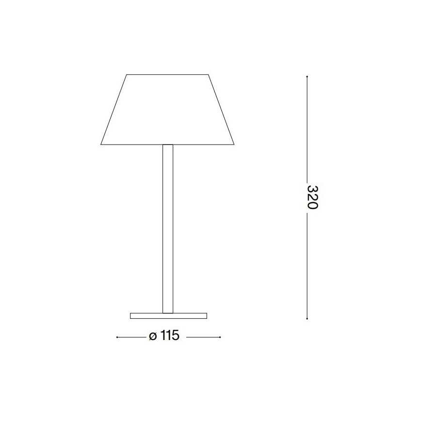 Ideal Lux - LED Regulação táctil exterior candeeiro PURE LED/1,5W/3,7V 2200 mAh CRI 90 IP54 preto