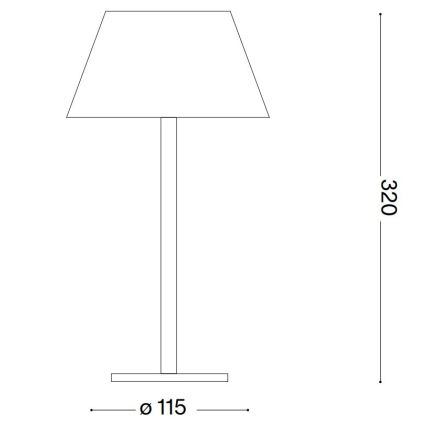 Ideal Lux - Candeeiro de exterior tátil regulável LED PURE LED/1,5W/3,7V CRI 90 IP54 castanho