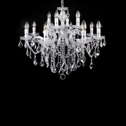 Ideal Lux - Candelabro de cristal 12xE14/40W/230V