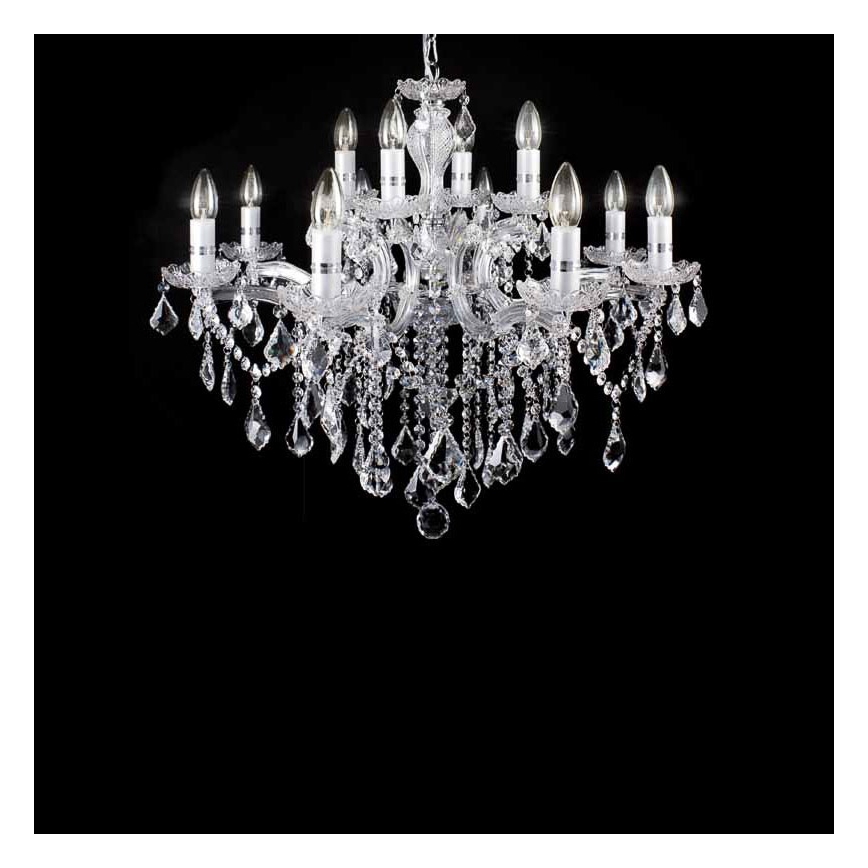Ideal Lux - Candelabro de cristal 12xE14/40W/230V